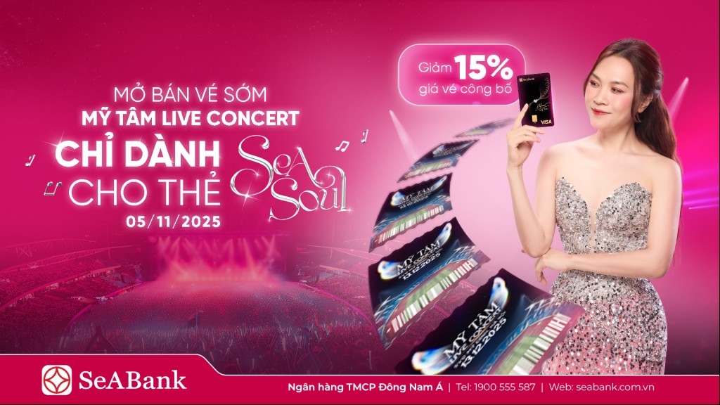 SeABank mang cơ hội săn vé miễn phí cho khách hàng trải nghiệm Mỹ Tâm Live Concert 2025