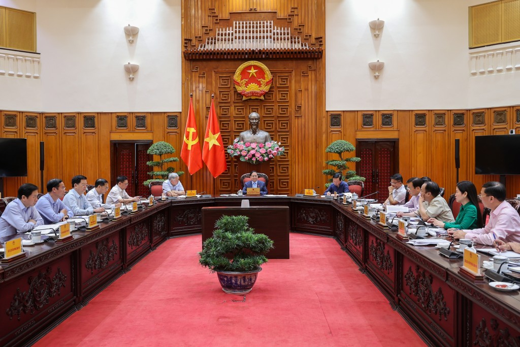 Thủ tướng Phạm Minh Chính chủ trì cuộc họp của Thường trực Chính phủ - Ảnh: VGP/Nhật Bắc Thủ tướng Phạm Minh Chính chủ trì cuộc họp của Thường trực Chính phủ - Ảnh: VGP/Nhật Bắc