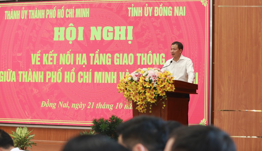 Bí thư Tỉnh ủy Đồng Nai Vũ Hồng Văn phát biểu