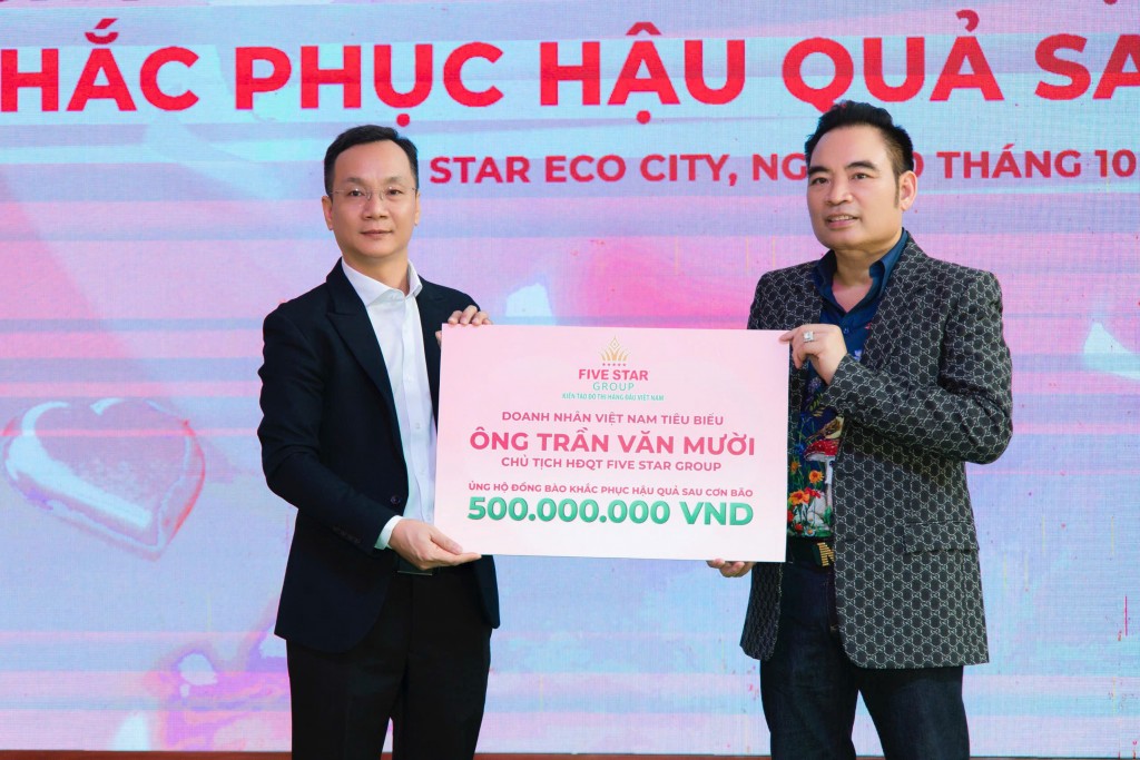 Five Star Group lan tỏa yêu thương: Quyên góp 1 tỷ đồng hỗ trợ đồng bào vùng lũ Five Star Group lan tỏa yêu thương: Quyên góp 1 tỷ đồng hỗ trợ đồng bào vùng lũ