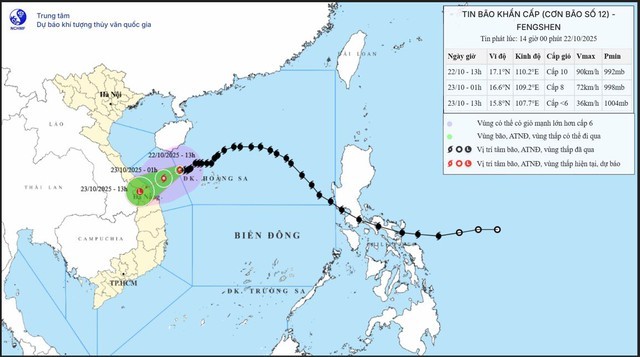 Bão Số 12 cách Đà Nẵng 230km, cảnh báo lũ quét và ngập lụt