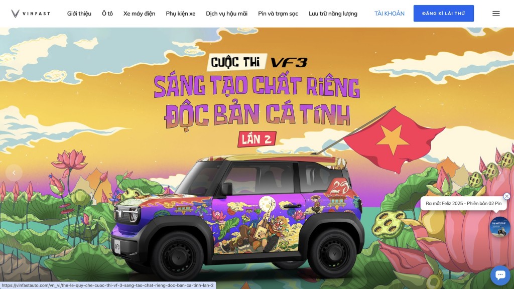 Website chính thức của VinFast Việt Nam 