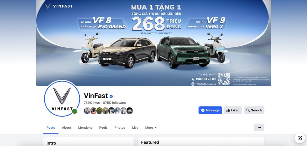 Fanpage chính thức của VinFast Việt Nam