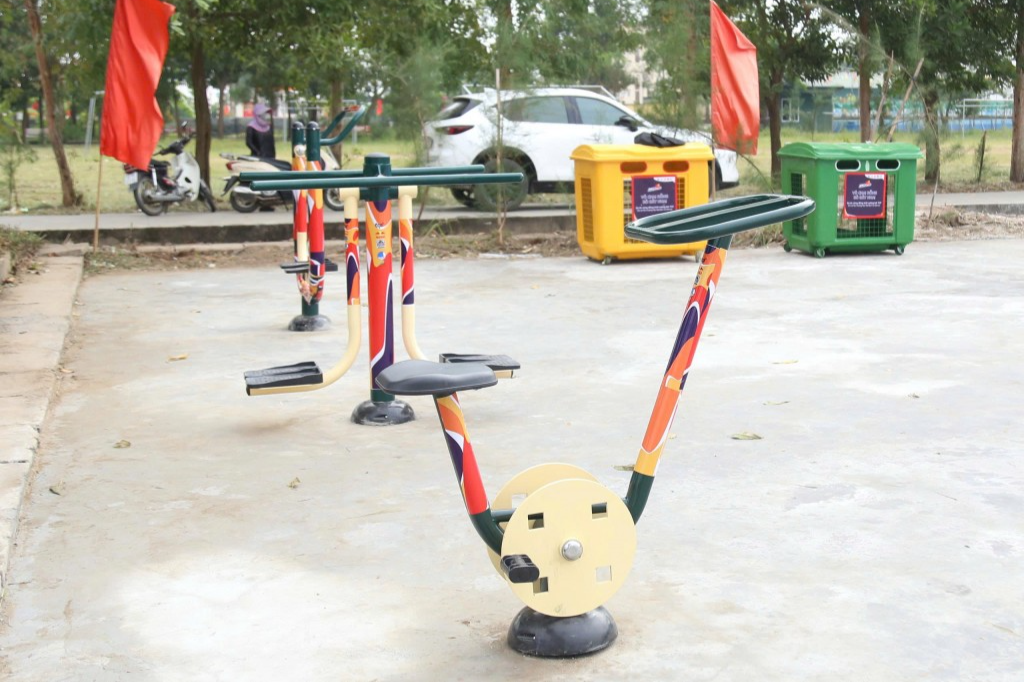 Các thiết bị luyện tập thể dục thể thao được trang bị tại Các thiết bị luyện tập thể dục thể thao được trang bị tại