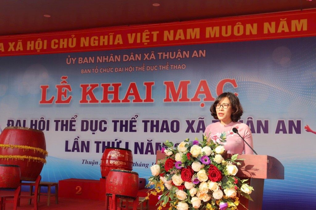 Gần 1.000 vận động viên tham gia Đại hội Thể dục Thể thao xã Thuận An lần thứ I