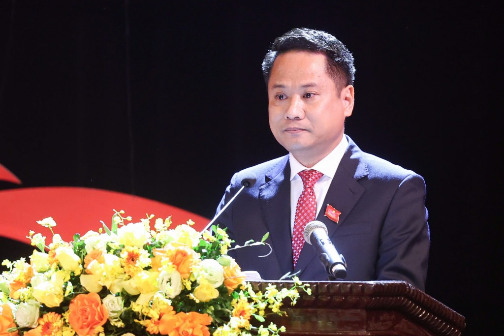 Tổng Biên tập Báo Đại đoàn kết Trương Thành Trung phát biểu tại chương trình