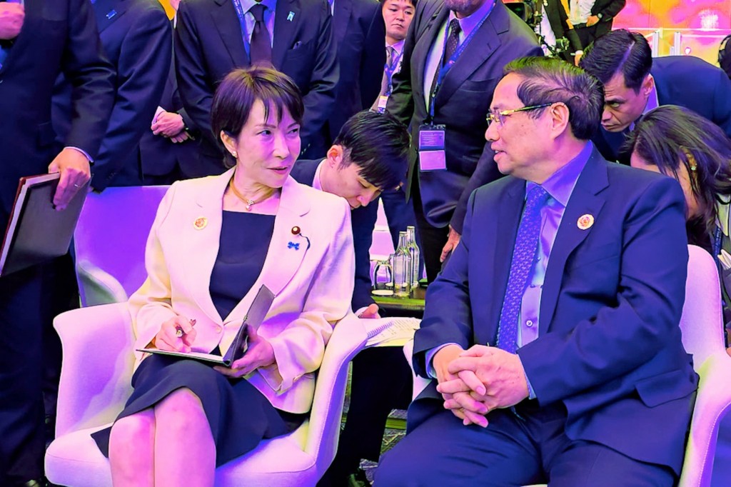 Thủ tướng Chính phủ Phạm Minh Chính gặp tân Thủ tướng Nhật Bản Takaichi Sanae - Ảnh: VGP Thủ tướng Chính phủ Phạm Minh Chính gặp tân Thủ tướng Nhật Bản Takaichi Sanae - Ảnh: VGP