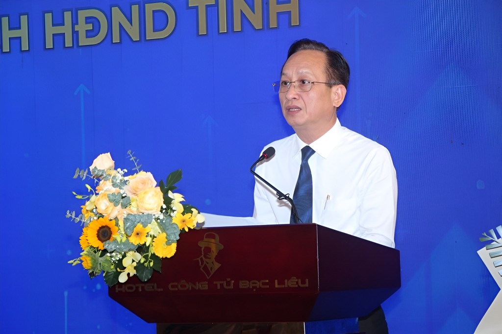 Phó Bí thư Tỉnh ủy, Chủ tịch HĐND tỉnh Cà Mau Phạm Văn Thiều phát biểu tại Diễn đàn Doanh nghiệp năm 2025. Phó Bí thư Tỉnh ủy, Chủ tịch HĐND tỉnh Cà Mau Phạm Văn Thiều phát biểu tại Diễn đàn Doanh nghiệp năm 2025.