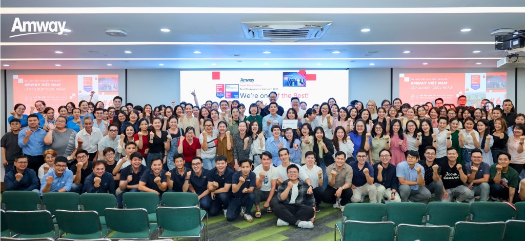 Amway Việt Nam lần đầu tiên giữ thứ hạng top 9 Nơi làm việc xuất sắc hàng đầu châu Á Amway Việt Nam lần đầu tiên giữ thứ hạng top 9 Nơi làm việc xuất sắc hàng đầu châu Á