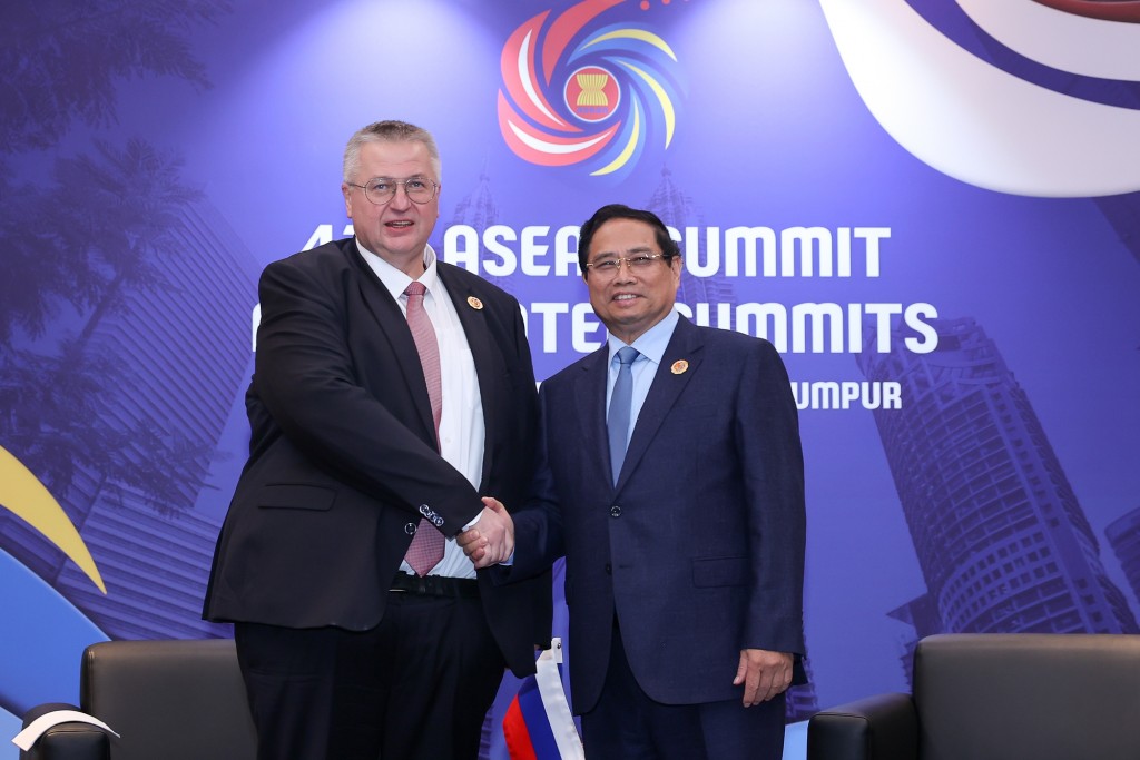 Thủ tướng Chính phủ Phạm Minh Chính gặp Phó Thủ tướng Nga Alexey Overchuk - Ảnh: VGP/Nhật Bắc Thủ tướng Chính phủ Phạm Minh Chính gặp Phó Thủ tướng Nga Alexey Overchuk - Ảnh: VGP/Nhật Bắc