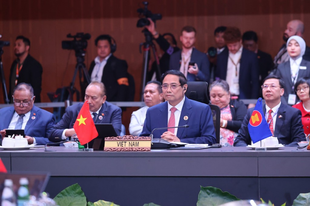 Thủ tướng Phạm Minh Chính nhấn mạnh ý nghĩa lịch sử của việc thiết lập quan hệ Đối tác Chiến lược Toàn diện ASEAN-New Zealand đúng vào dịp kỷ niệm 50 năm quan hệ hai bên - Ảnh: VGP/Nhật Bắc