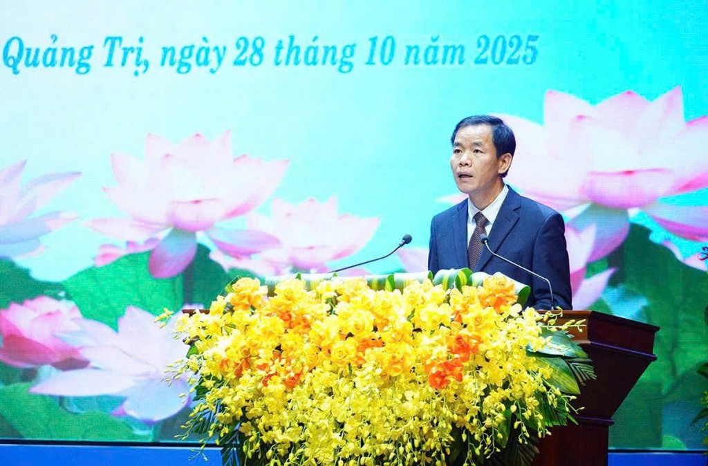 Bí thư Tỉnh ủy Quảng Trị Nguyễn Văn Phương phát biểu chỉ đạo Đại hội