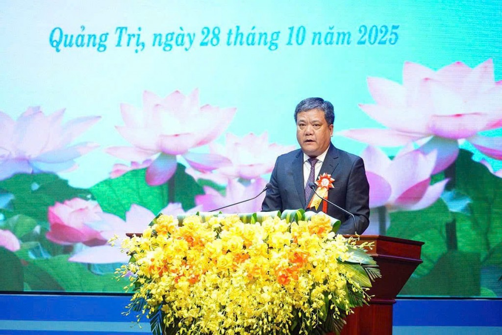 Chủ tịch UBND tỉnh Quảng Trị Trần Phong phát biểu khai mạc Đại hội 