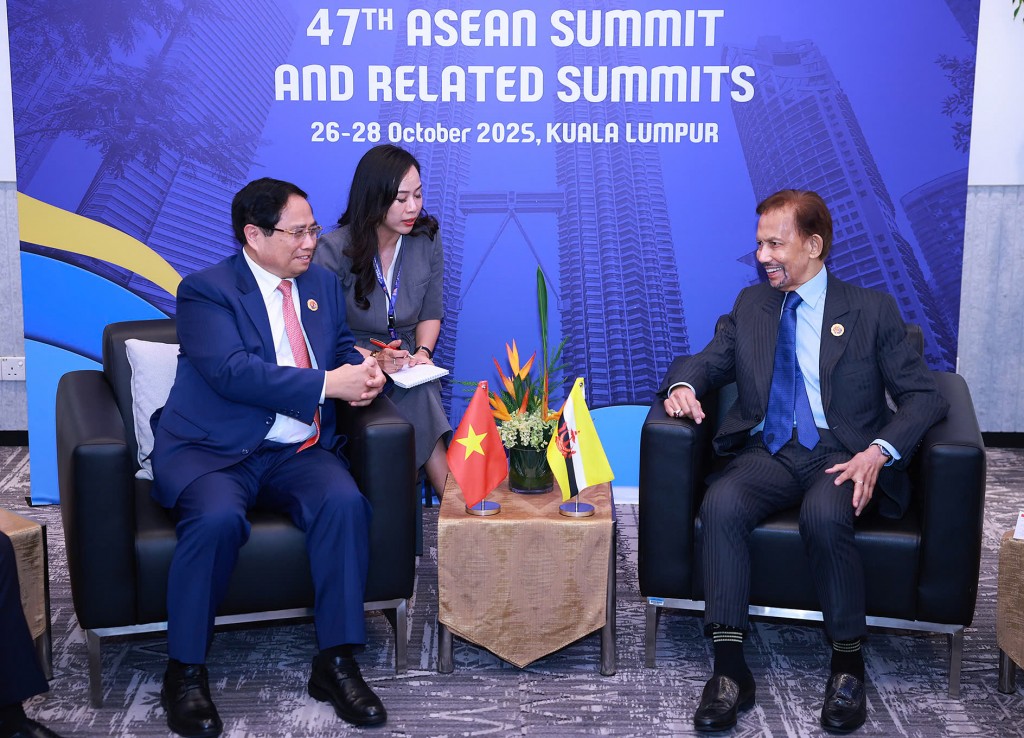 Thủ tướng Chính phủ Phạm Minh Chính đề nghị Brunei tiếp tục tạo điều kiện thuận lợi cho các doanh nghiệp Việt Nam hợp tác kinh doanh tất cả các lĩnh vực cùng có lợi - Ảnh: VGP/Nhật Bắc
