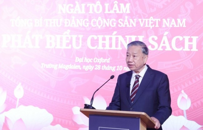 Tổng Bí thư Tô Lâm phát biểu chính sách tại Đại học Oxford