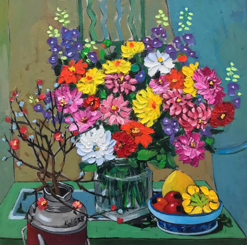 Tác phẩm “Mùa Xuân chín” - họa sỹ Trần Cường Tác phẩm “Mùa Xuân chín” - họa sỹ Trần Cường