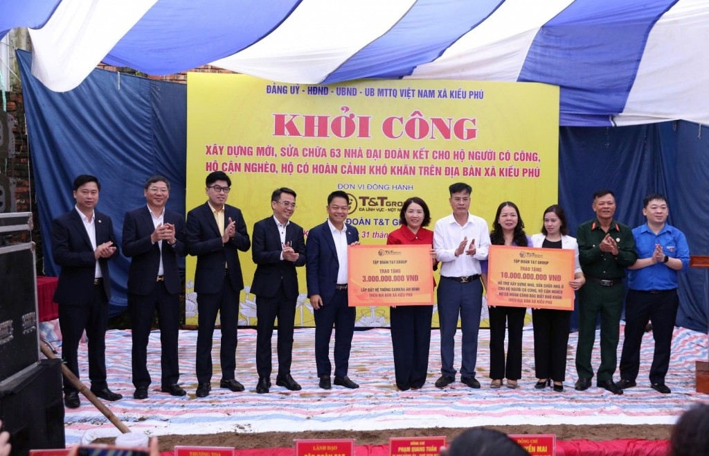 T&T Group tài trợ 13 tỷ đồng xây Nhà Đại đoàn kết và hệ thống camera an ninh tại xã Kiều Phú