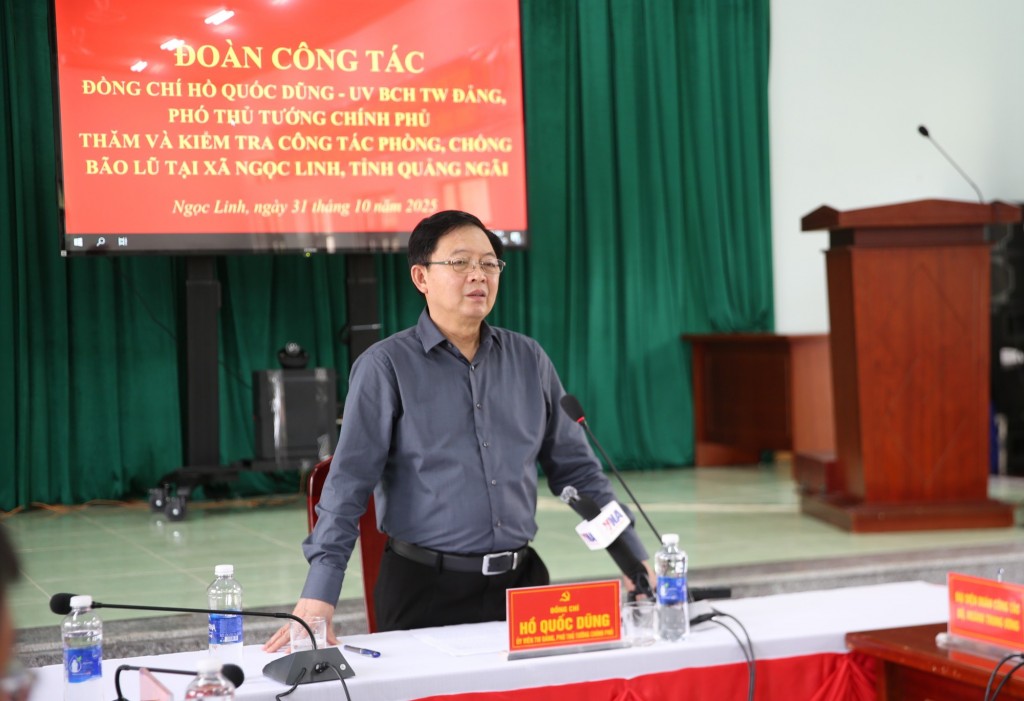 Phó Thủ tướng giao các bộ, ngành hỗ trợ khẩn cấp cho Quảng Ngãi - Ảnh: VGP/Gia Huy