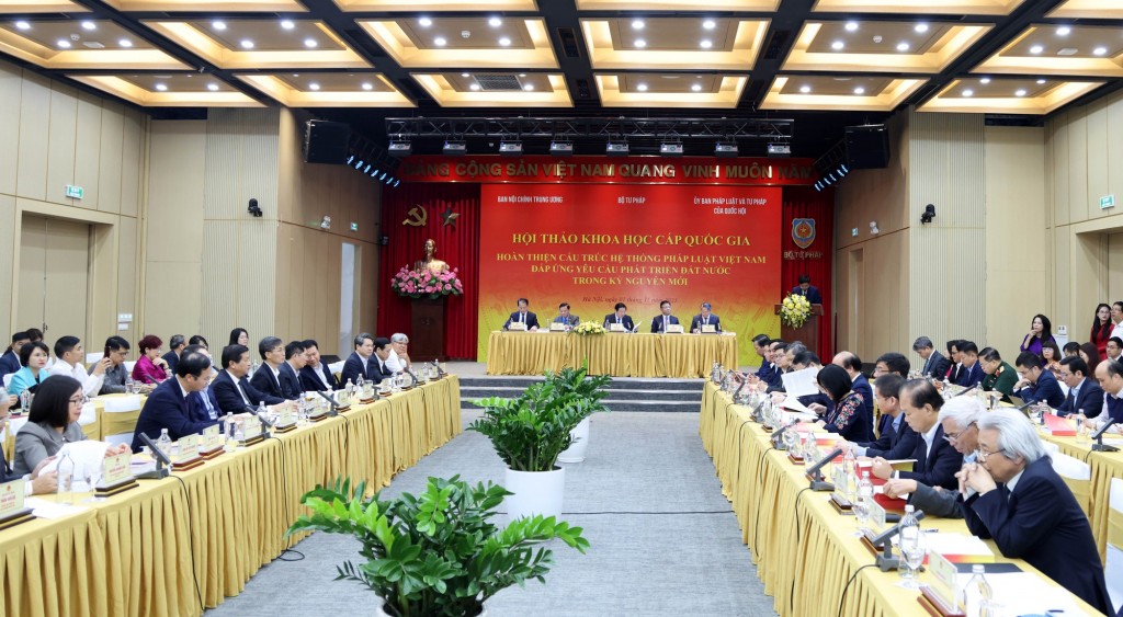 Hội thảo khoa học cấp quốc gia về  Làm rõ căn cứ lý luận, nền tảng cho việc hoàn thiện cấu trúc hệ thống pháp luật