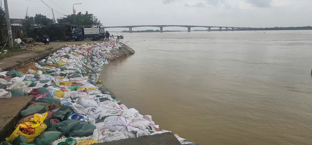 Đà Nẵng: Sạt lở đe dọa 50 nhà dân ven sông Thu Bồn Đà Nẵng: Sạt lở đe dọa 50 nhà dân ven sông Thu Bồn