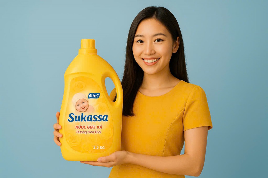 Nước giặt xả Sukassa sạch sâu, thơm lâu, an toàn cho da