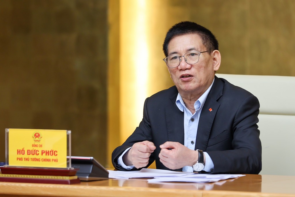 Phó Thủ tướng Hồ Đức Phớc phát biểu - Ảnh: VGP/Nhật Bắc