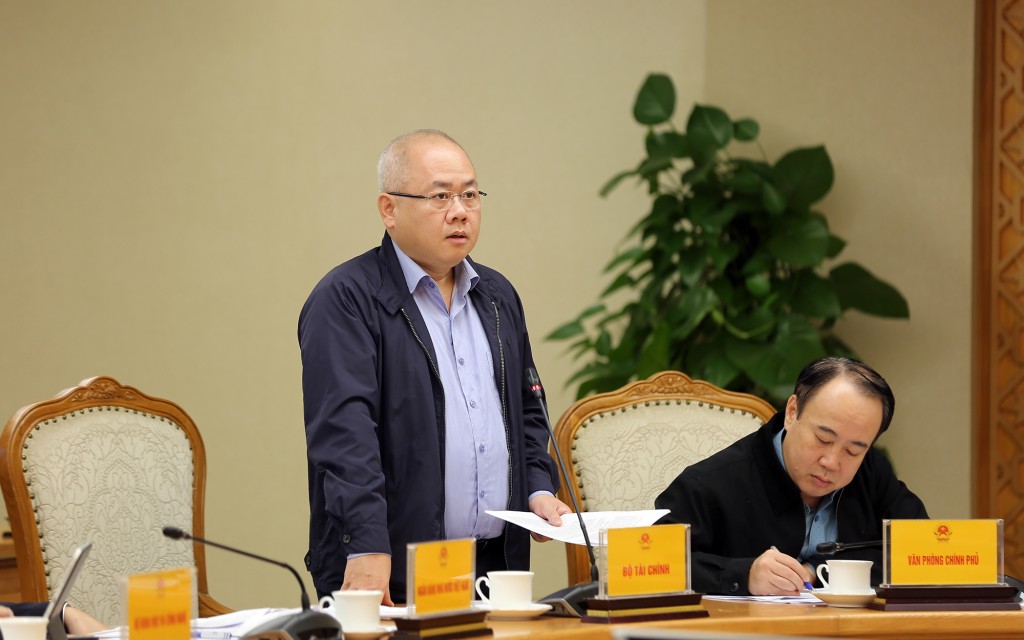 Thứ trưởng Bộ Tài chính Đỗ Thành Trung phát biểu - Ảnh: VGP/Minh Khôi
