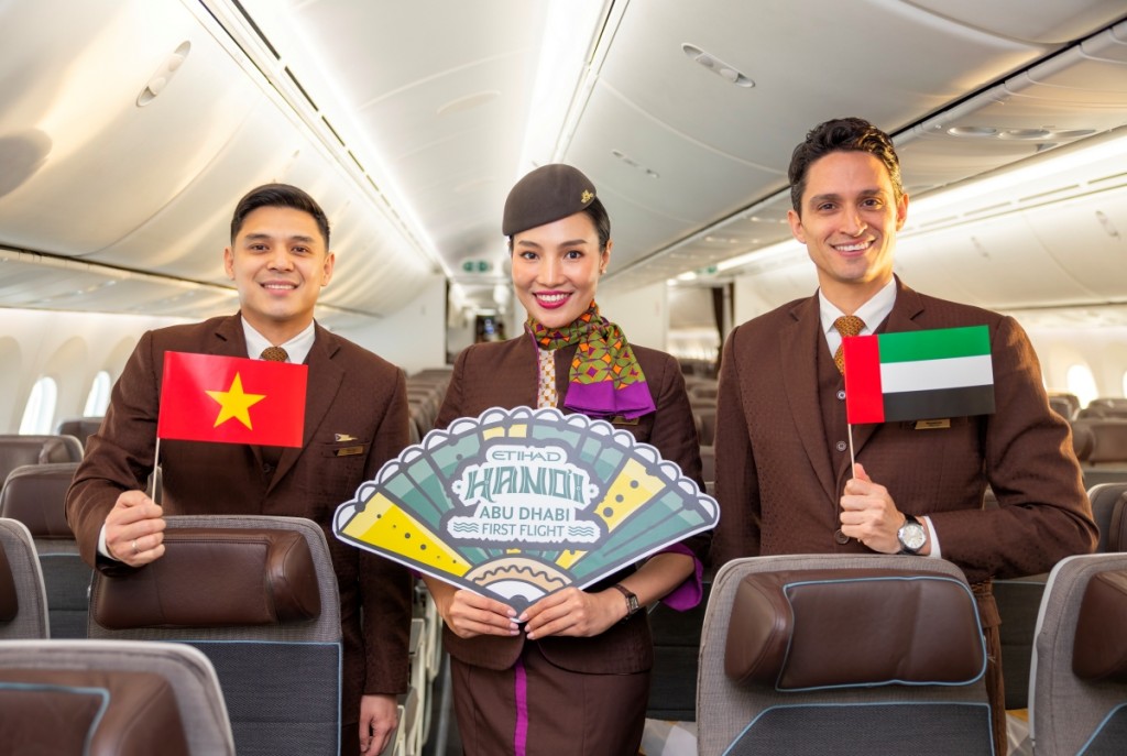 Etihad khai trương đường bay mới đến Việt Nam với chuyến bay đầu tiên kết nối Hà Nội đến Abu Dhabi