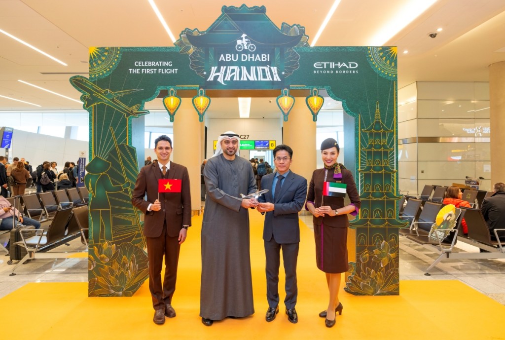 Etihad khai trương đường bay mới đến Việt Nam với chuyến bay đầu tiên kết nối Hà Nội đến Abu Dhabi