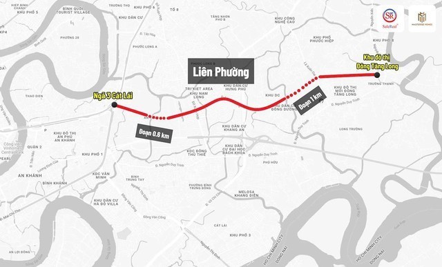 Đường Liên Phường xuyên tâm đô thị “tỷ đô” vẽ lại bản đồ giao