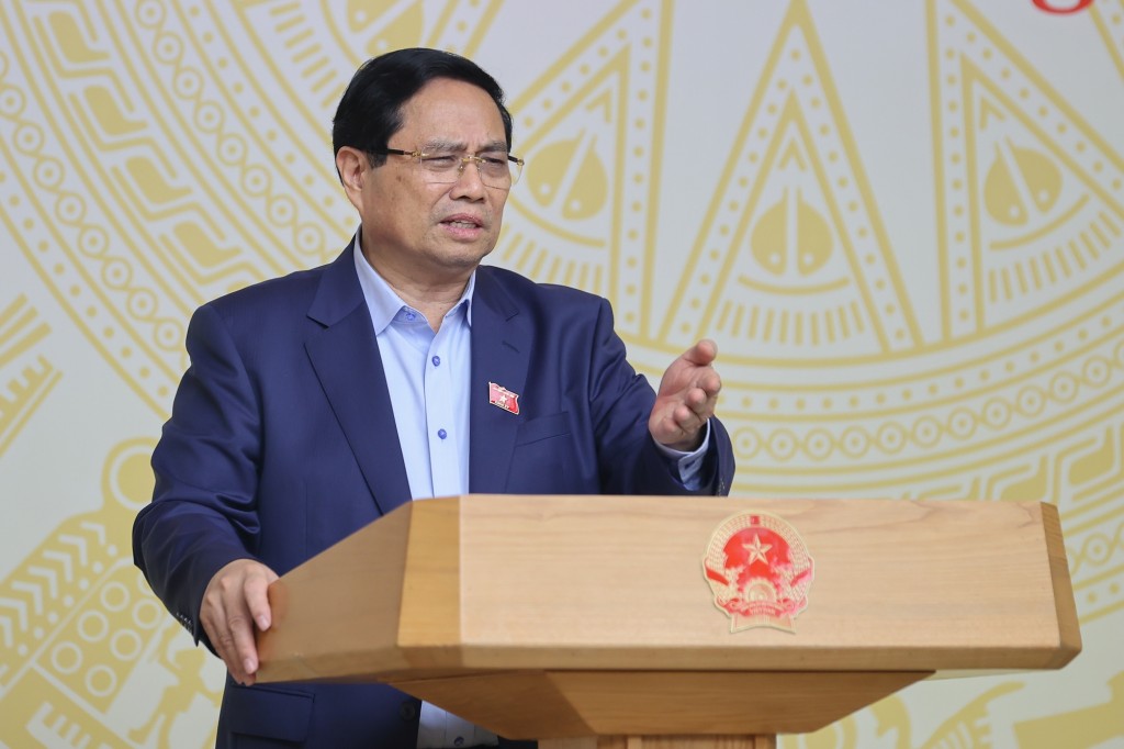 Thủ tướng Phạm Minh Chính nêu rõ quyết tâm và mục tiêu không thay đổi trong tuyên chiến với khai thác IUU, gỡ thẻ vàng của EC - Ảnh: VGP/Nhật Bắc Thủ tướng Phạm Minh Chính nêu rõ quyết tâm và mục tiêu không thay đổi trong tuyên chiến với khai thác IUU, gỡ thẻ vàng của EC - Ảnh: VGP/Nhật Bắc