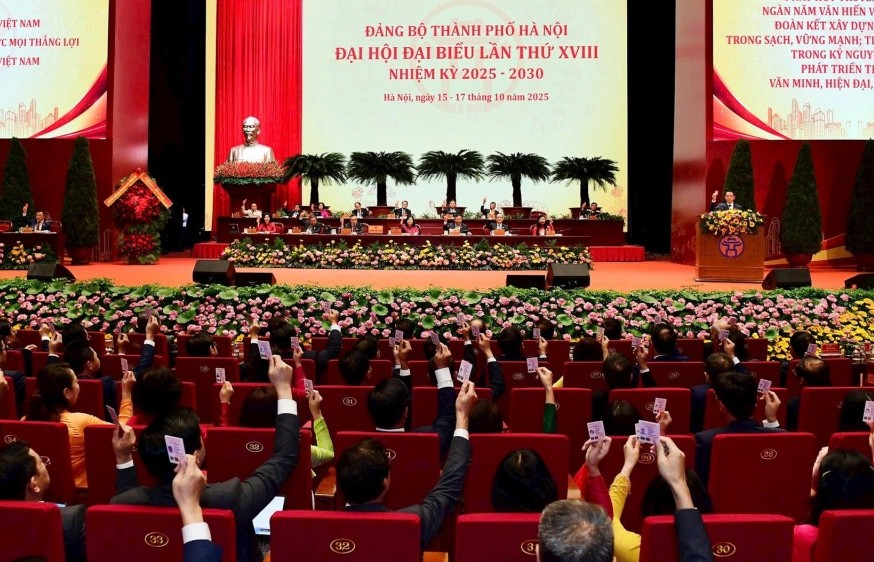 Nghị quyết Đại hội đại biểu Đảng bộ TP Hà Nội lần thứ XVIII, nhiệm kỳ 2025- 2030