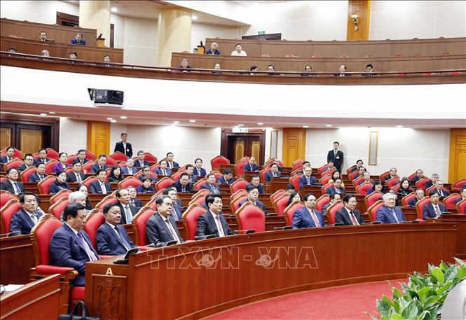 Bế mạc Hội nghị lần thứ 14 Ban Chấp hành Trung ương Đảng khóa XIII Chú thích ảnh