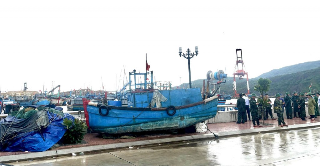Hiện có khoảng gần 800 tàu, thuyền đã vào neo đậu tại Cảng cá Quy Nhơn để tránh trú bão Hiện có khoảng gần 800 tàu, thuyền đã vào neo đậu tại Cảng cá Quy Nhơn để tránh trú bão
