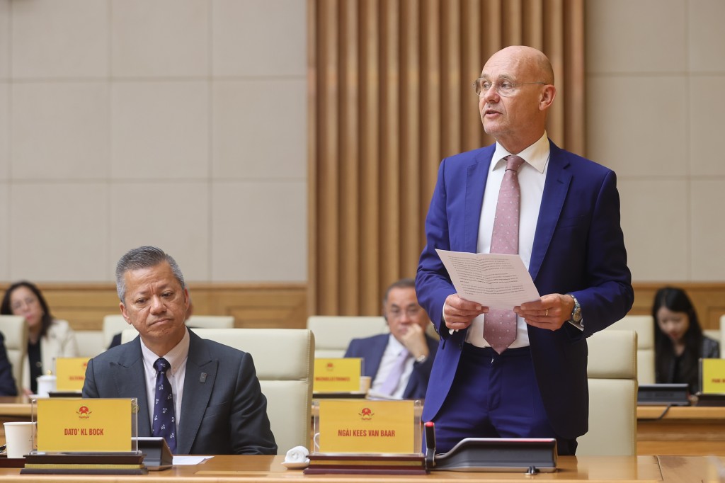 Đại sứ Vương quốc Hà Lan tại Việt Nam Kees van Baar phát biểu tại buổi làm việc - Ảnh: VGP/Nhật Bắc Đại sứ Vương quốc Hà Lan tại Việt Nam Kees van Baar phát biểu tại buổi làm việc - Ảnh: VGP/Nhật Bắc