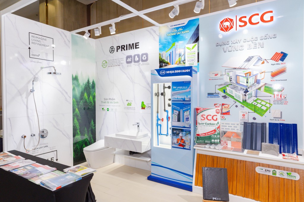 Các công ty thành viên của SCG - SCG Xi măng - VLXD, Nhựa Bình Minh và Prime Group - giới thiệu các giải pháp bền vững tại Tuần lễ Công trình Xanh và Giao thông Xanh Việt Nam 2025, cách đổi mới sáng tạo và trách nhiệm có thể đồng hành trong việc định hình tương lai ngành xây dựng Việt Nam. Các công ty thành viên của SCG - SCG Xi măng - VLXD, Nhựa Bình Minh và Prime Group - giới thiệu các giải pháp bền vững tại Tuần lễ Công trình Xanh và Giao thông Xanh Việt Nam 2025, cách đổi mới sáng tạo và trách nhiệm có thể đồng hành trong việc định hình tương lai ngành xây dựng Việt Nam.
