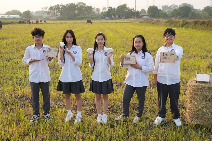 Nhóm học sinh trường THPT Chu Văn An thực hiện dự án Fresh Cotton