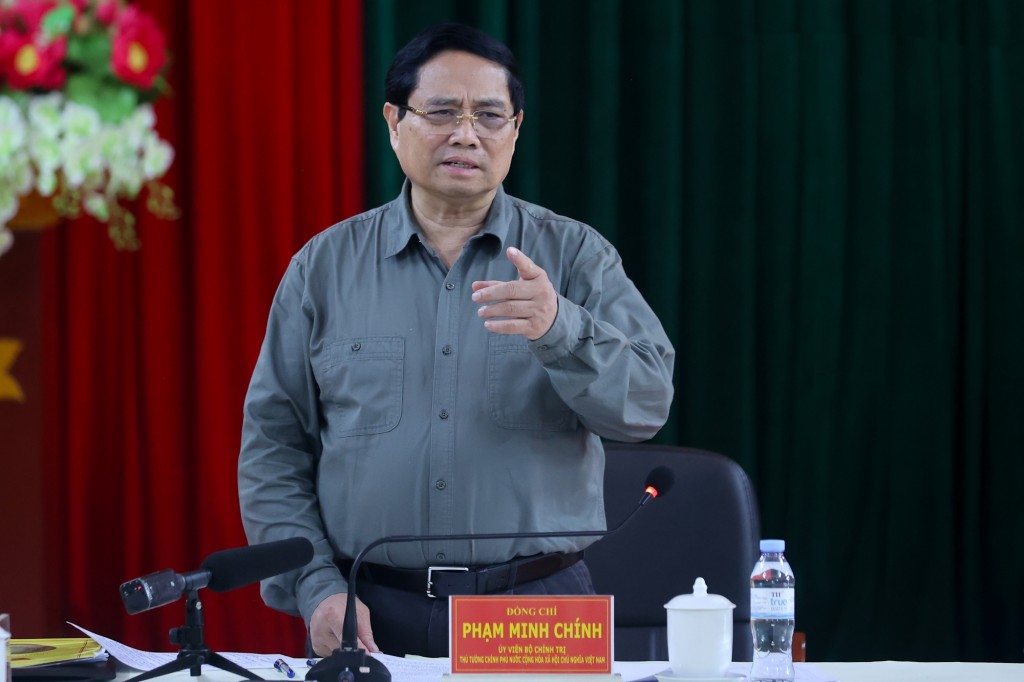 Thủ tướng Phạm Minh Chính: Thanh Hóa phải khai thác tối đa nguồn lực con người, đây là nguồn lực lớn nhất, tiềm năng khác biệt, cơ hội nổi trội, lợi thế cạnh tranh của tỉnh - Ảnh: VGP/Nhật Bắc