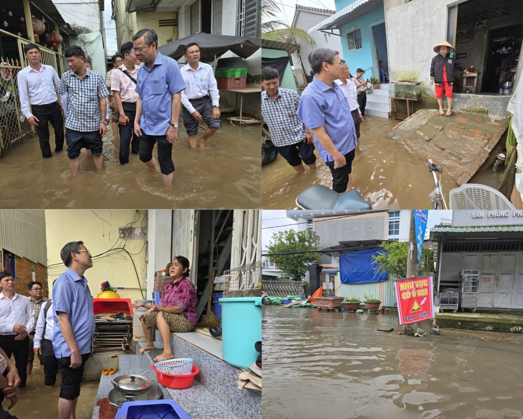 Do ảnh hưởng triều cường, một số khu vực đường và nhà dân gần cầu Bình Thủy vẫn còn ngập. Đoàn lãnh đạo TP Cần Thơ lội nước vào thăm hỏi các hộ dân nhường đất cho dự án. Do ảnh hưởng triều cường, một số khu vực đường và nhà dân gần cầu Bình Thủy vẫn còn ngập. Đoàn lãnh đạo TP Cần Thơ lội nước vào thăm hỏi các hộ dân nhường đất cho dự án.