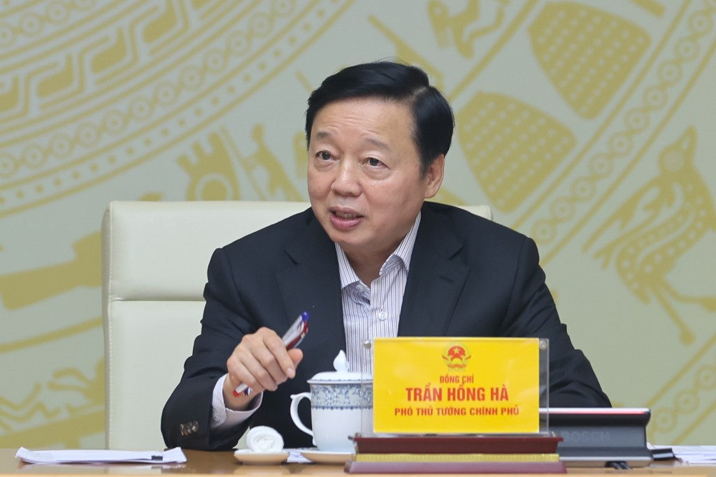 Phó Thủ tướng Trần Hồng Hà phát biểu tại cuộc họp - Ảnh: VGP/Nhật Bắc