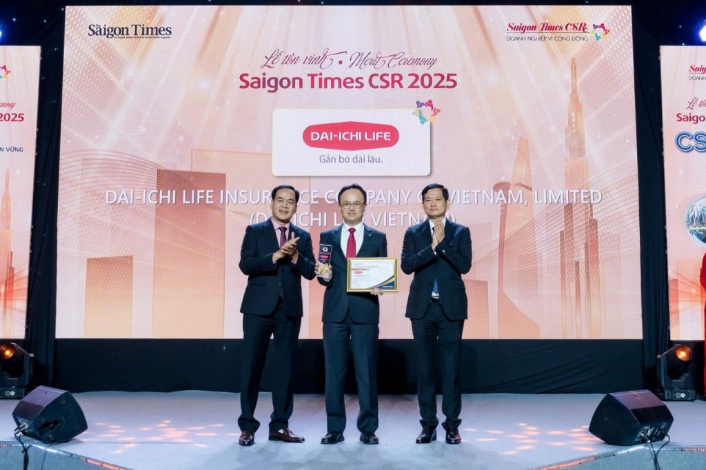 Dai-ichi Life Việt Nam được vinh danh “Doanh nghiệp Vì Cộng đồng – Saigon Times CSR” lần thứ 7 liên tiếp (2019 - 2025)