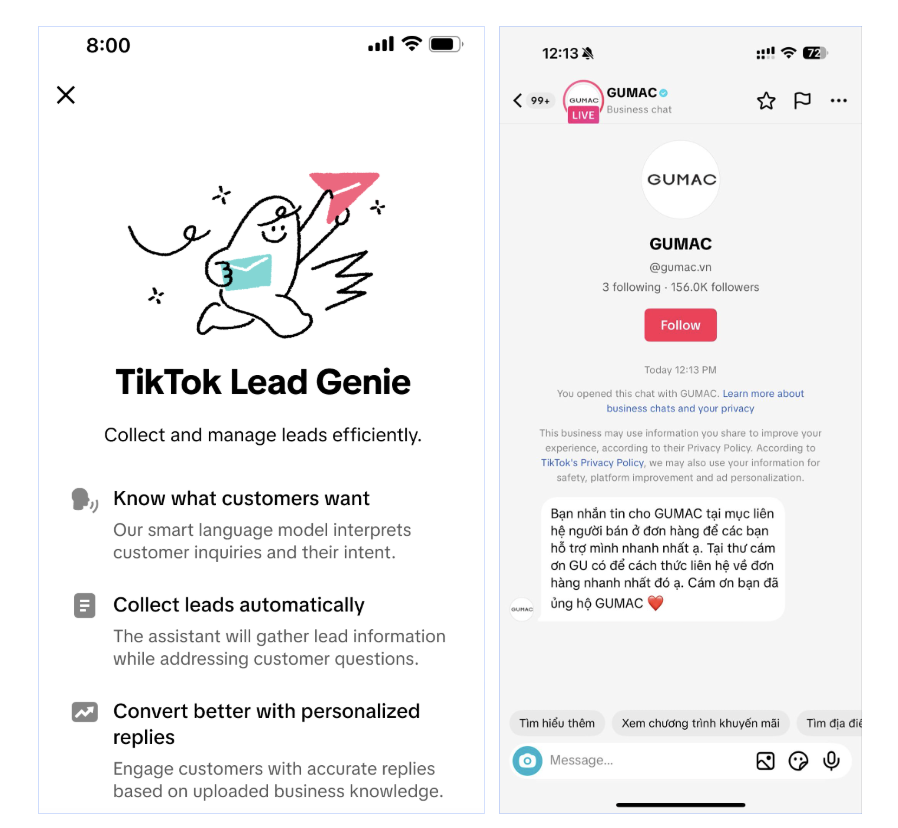 TikTok ra mắt Chatbot AI trong tin nhắn trực tiếp TikTok ra mắt Chatbot AI trong tin nhắn trực tiếp