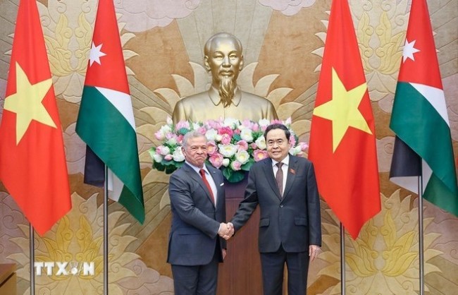 Chủ tịch Quốc hội Trần Thanh Mẫn hội kiến Quốc vương Abdullah II Ibn Al-Hussein