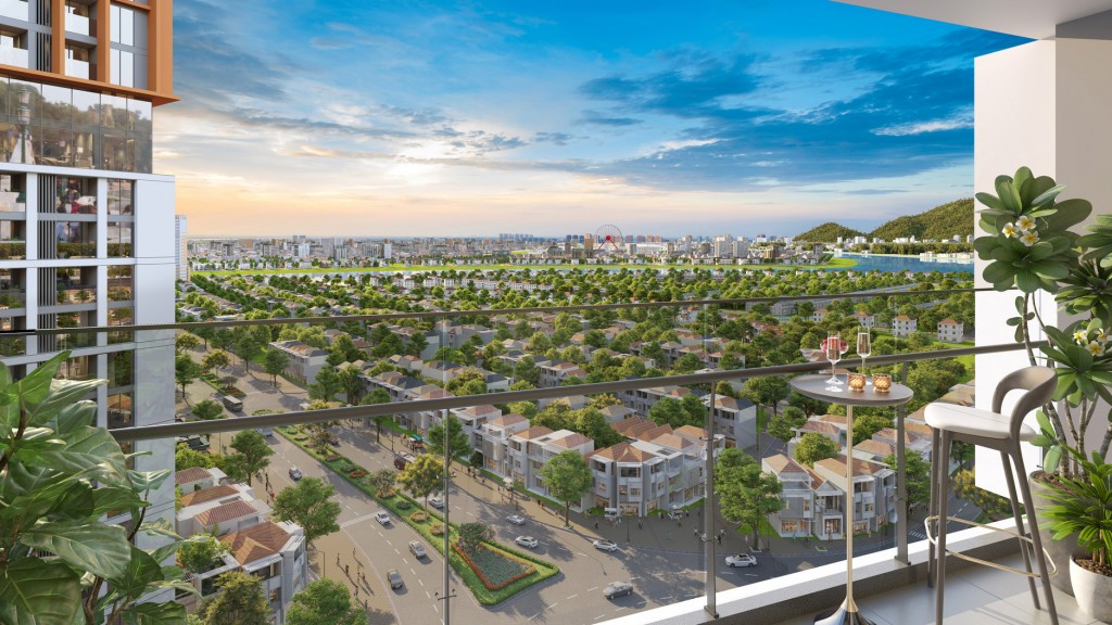 Tổ hợp căn hộ nổi bật với tầm nhìn mở rộng từ mọi góc ban công. (Ảnh phối cảnh: Sun Property) Tổ hợp căn hộ nổi bật với tầm nhìn mở rộng từ mọi góc ban công. (Ảnh phối cảnh: Sun Property)