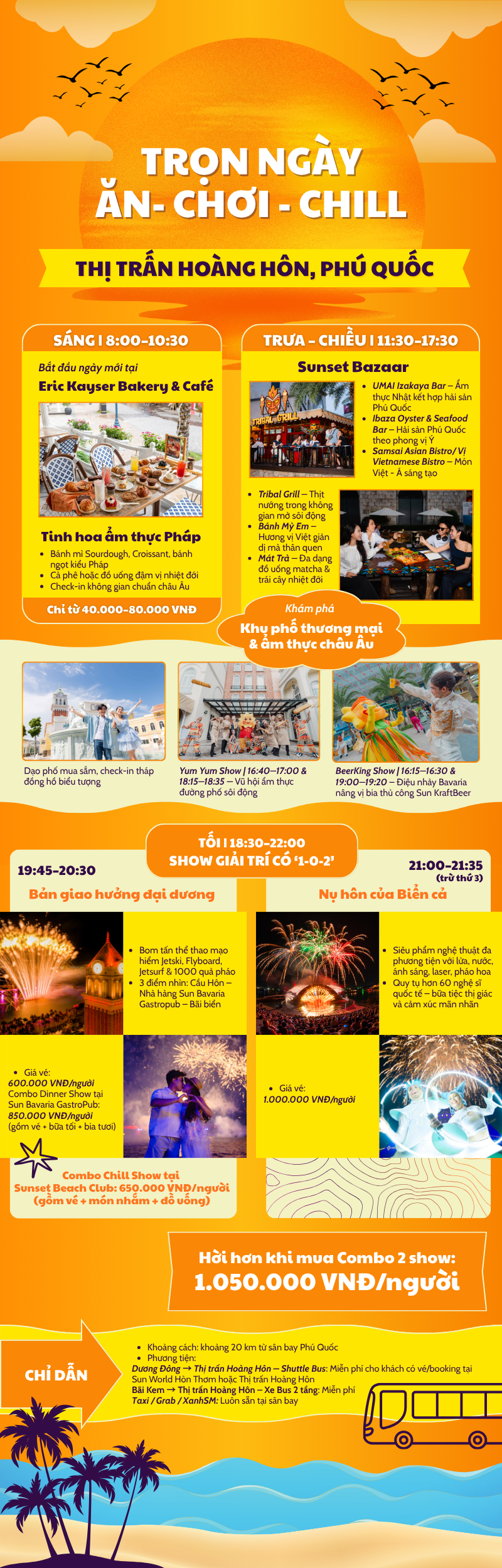 Gợi ý hành trình vui trọn vẹn tại Thị trấn Hoàng Hôn: Từ check-in ban ngày đến show đêm mãn nhãn Gợi ý hành trình vui trọn vẹn tại Thị trấn Hoàng Hôn: Từ check-in ban ngày đến show đêm mãn nhãn