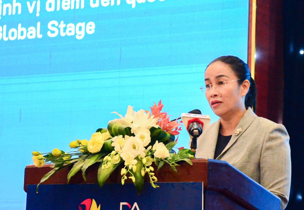 Phó Chủ tịch UBND TP Đà Nẵng Nguyễn Thị Anh Thi phát biểu khai mạc hội thảo 