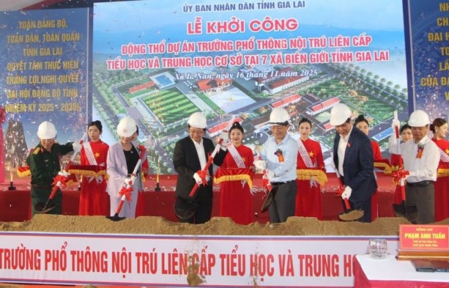 Khởi công xây dựng Trường nội trú liên cấp tại 7 xã biên giới