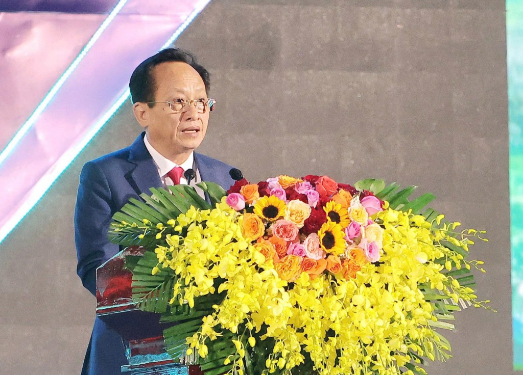 Chủ tịch HĐND tỉnh Cà Mau Phạm Văn Thiều phát biểu tại lễ khai mạc Ngày hội Cua Cà Mau lần thứ II – năm 2025