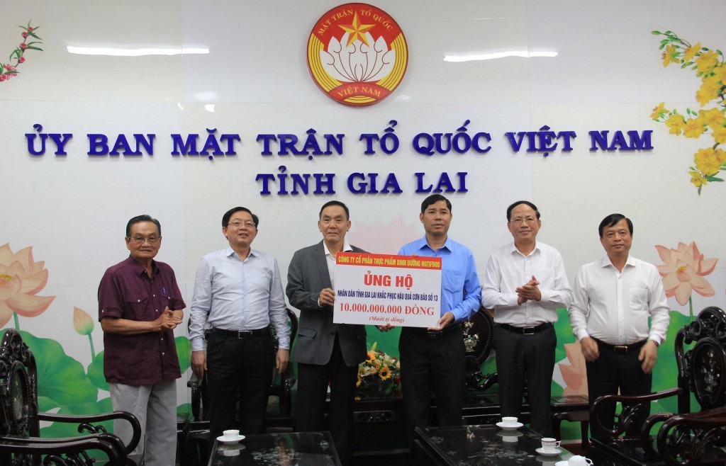 Hỗ trợ đồng bào Gia Lai, Nutifood dành 10 tỷ đồng ứng phó bão Kalmaegi