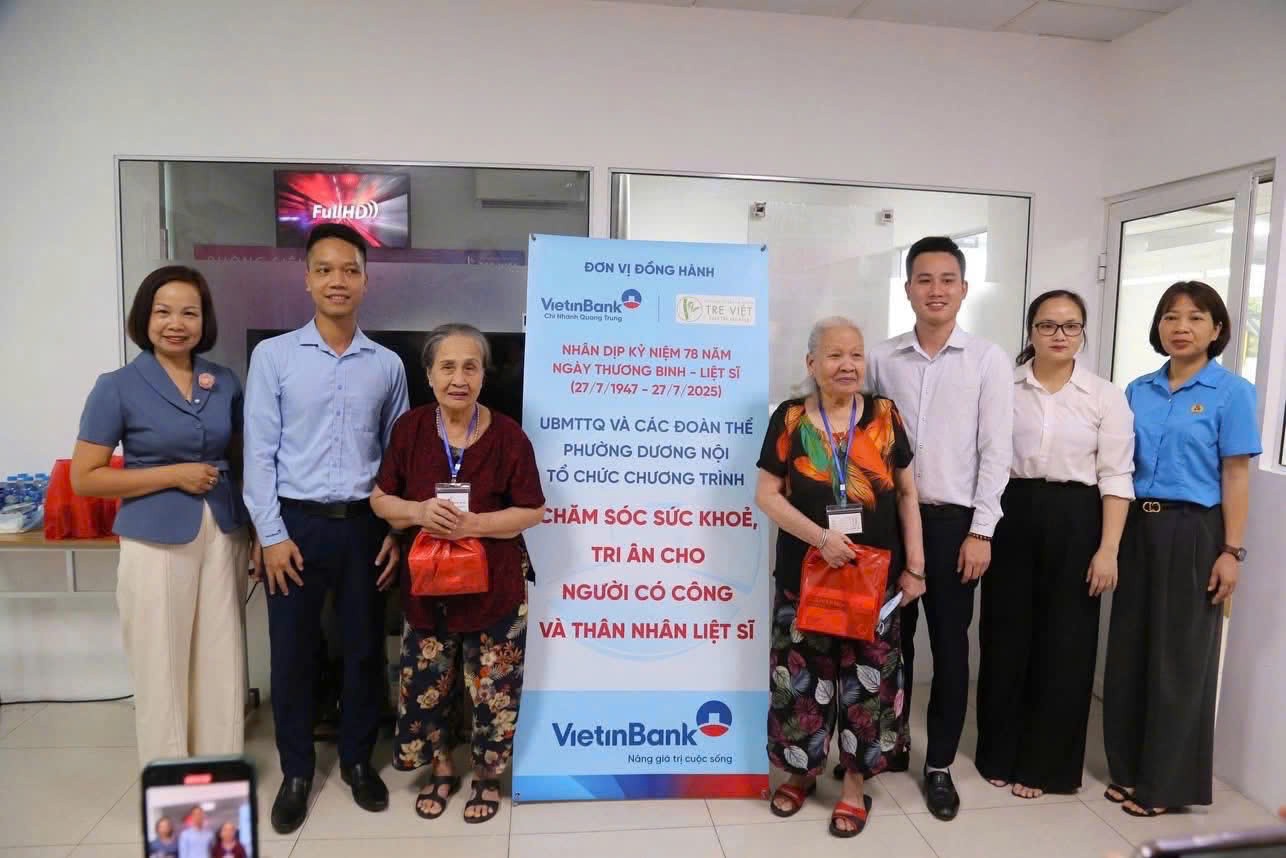 : Ủy ban MTTQ và các đoàn thể phường Dương Nội tổ chức chương trình chăm sóc sức khỏe, tri ân người có công dịp 27/7/2025 : Ủy ban MTTQ và các đoàn thể phường Dương Nội tổ chức chương trình chăm sóc sức khỏe, tri ân người có công dịp 27/7/2025